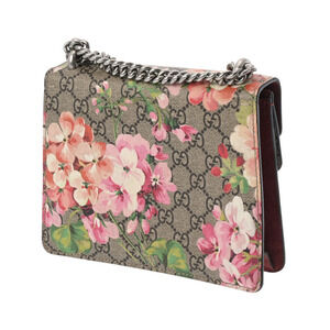 Gucci Canvas Bordeaux Purple Dionysus Blooms Shoulder Chain Bag GG Supreme
